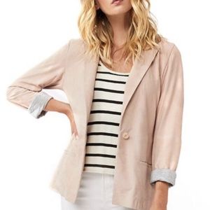 Light Pink Suede Blazer